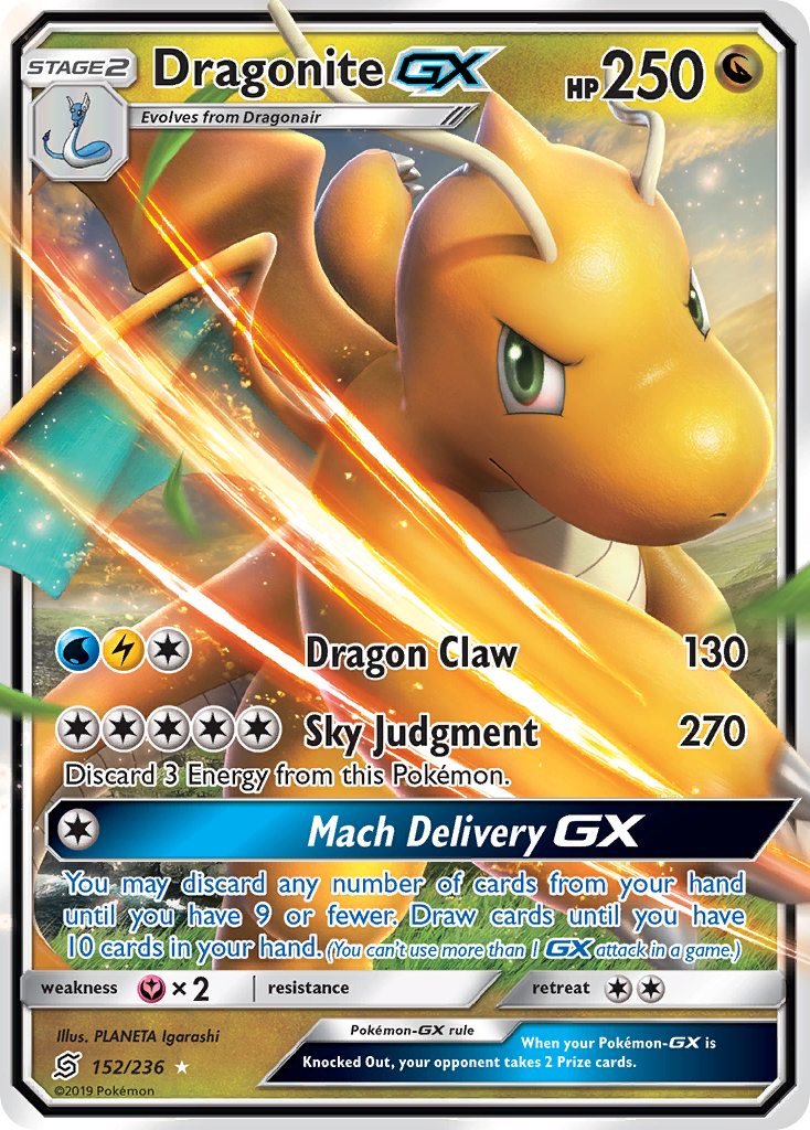 Dragonite GX (152/236) [Sun & Moon: Unified Minds] | Jomio and Rueliete's Cards and Comics