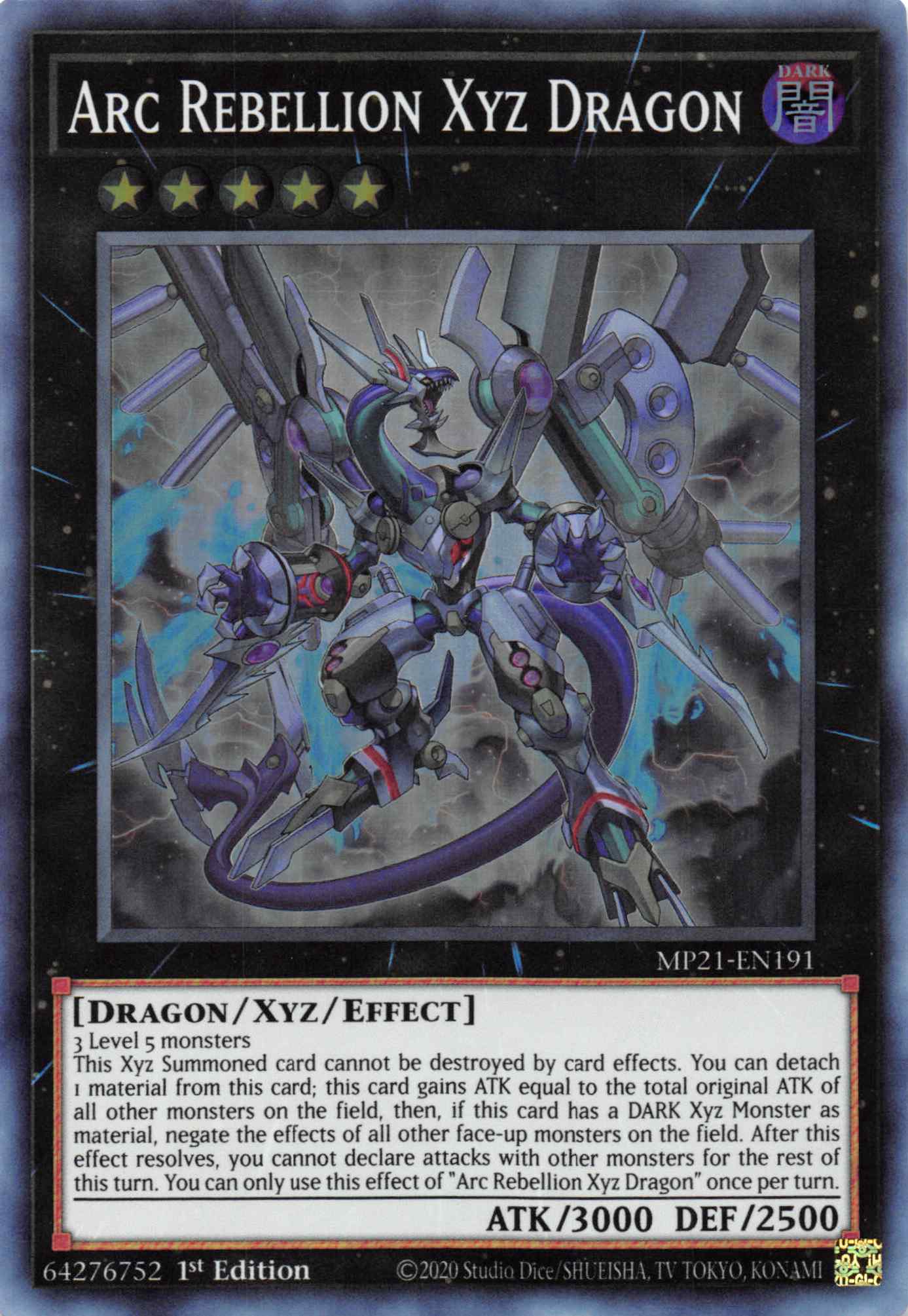 Arc Rebellion Xyz Dragon [MP21-EN191] Super Rare | Jomio and Rueliete's Cards and Comics