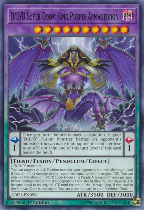 D/D/D Super Doom King Purple Armageddon [SOFU-EN096] Common | Jomio and Rueliete's Cards and Comics