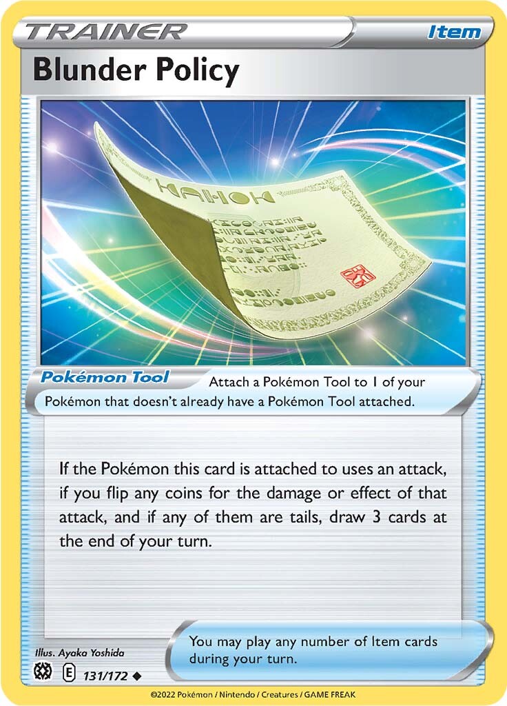 Blunder Policy (131/172) [Sword & Shield: Brilliant Stars] | Jomio and Rueliete's Cards and Comics
