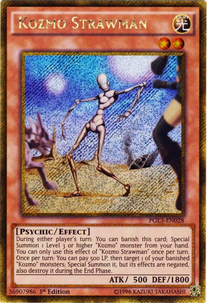 Kozmo Strawman [PGL3-EN028] Gold Secret Rare | Jomio and Rueliete's Cards and Comics