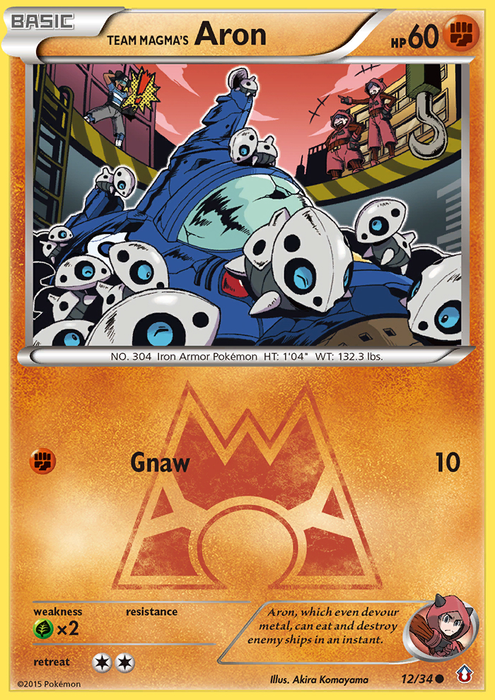 Team Magma's Aron (12/34) [XY: Double Crisis] | Jomio and Rueliete's Cards and Comics