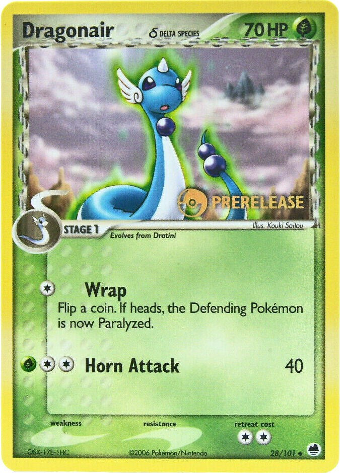 Dragonair (28/101) (Prerelease) [EX: Dragon Frontiers] | Jomio and Rueliete's Cards and Comics
