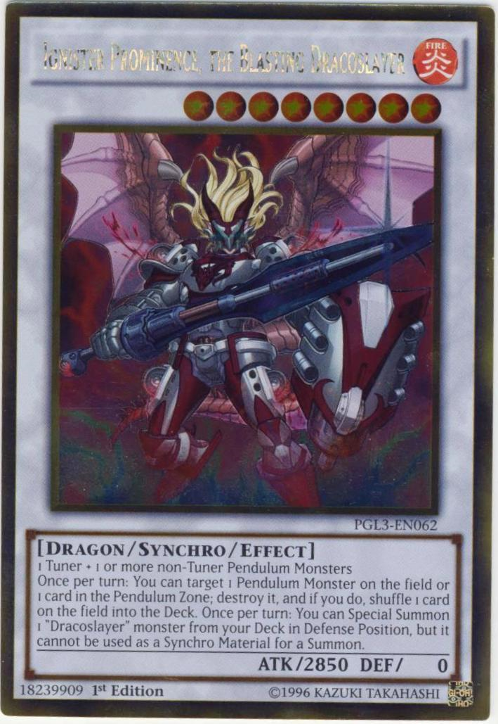 Ignister Prominence, the Blasting Dracoslayer [PGL3-EN062] Gold Rare | Jomio and Rueliete's Cards and Comics
