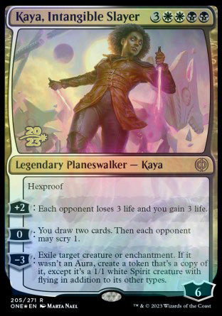 Kaya, Intangible Slayer [Phyrexia: All Will Be One Prerelease Promos] | Jomio and Rueliete's Cards and Comics