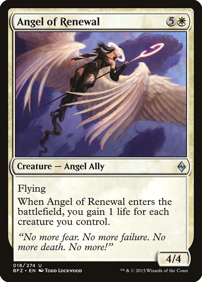 Angel of Renewal [Battle for Zendikar] | Jomio and Rueliete's Cards and Comics