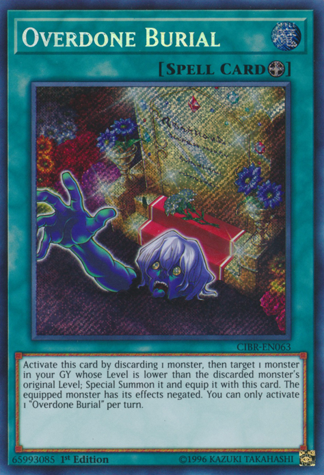 Overdone Burial [CIBR-EN063] Secret Rare | Jomio and Rueliete's Cards and Comics