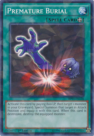 Premature Burial (Shatterfoil) [BP03-EN136] Common | Jomio and Rueliete's Cards and Comics