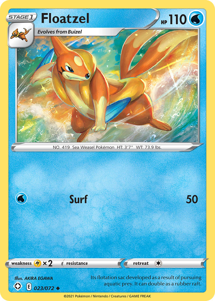 Floatzel (023/072) [Sword & Shield: Shining Fates] | Jomio and Rueliete's Cards and Comics