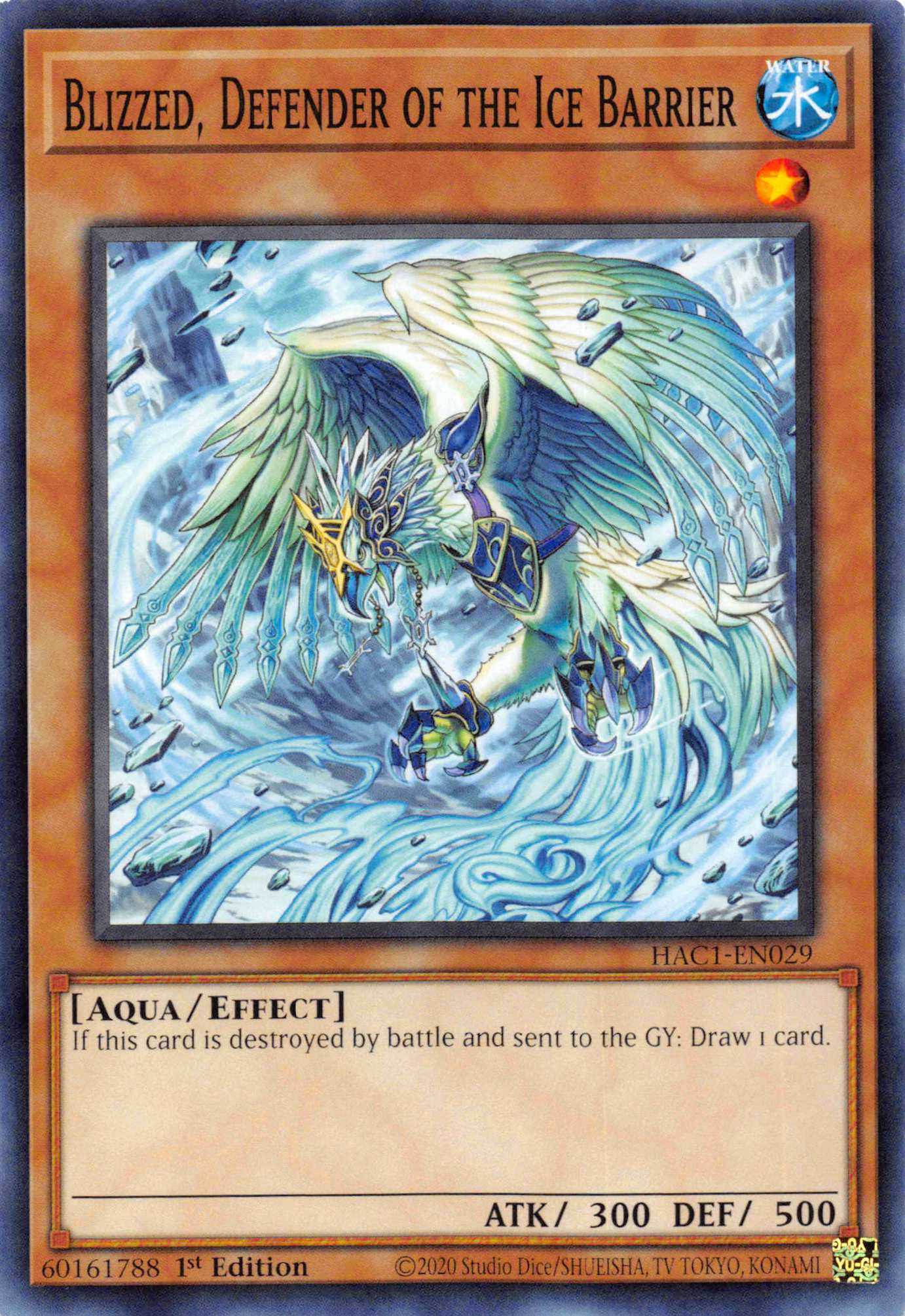 Blizzed, Defender of the Ice Barrier [HAC1-EN029] Common | Jomio and Rueliete's Cards and Comics