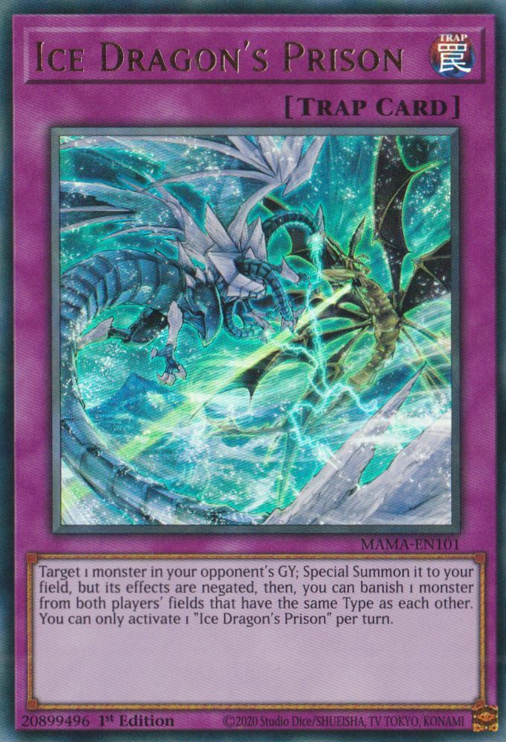 Ice Dragon's Prison [MAMA-EN101] Ultra Rare | Jomio and Rueliete's Cards and Comics