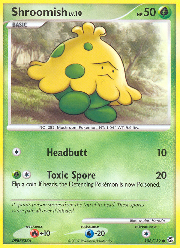 Shroomish (108/132) [Diamond & Pearl: Secret Wonders] | Jomio and Rueliete's Cards and Comics