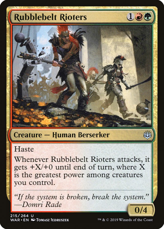 Rubblebelt Rioters [War of the Spark] | Jomio and Rueliete's Cards and Comics