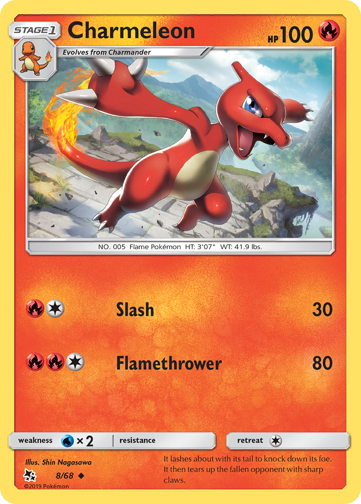 Charmeleon (8/68) [Sun & Moon: Hidden Fates] | Jomio and Rueliete's Cards and Comics