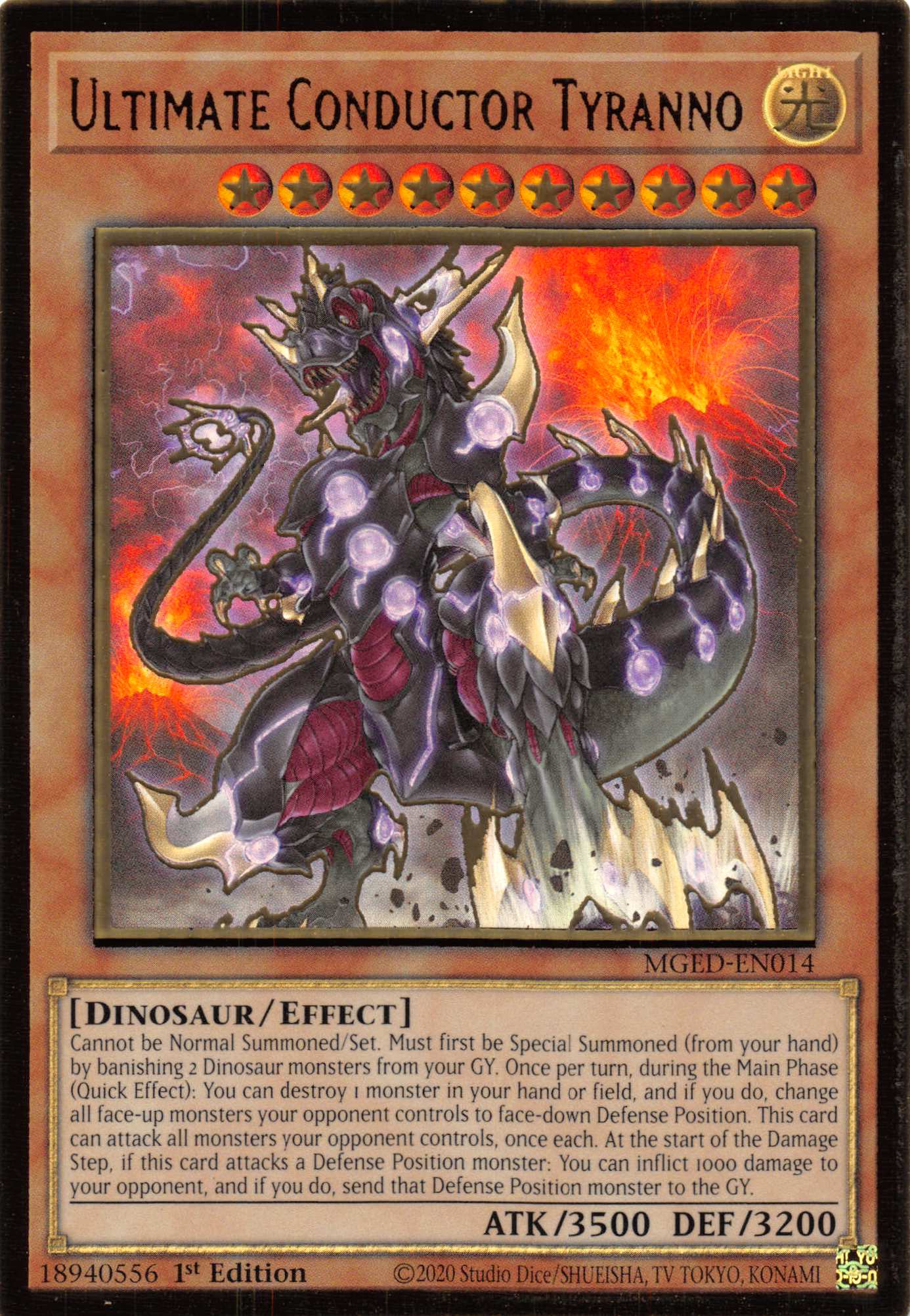 Ultimate Conductor Tyranno [MGED-EN014] Gold Rare | Jomio and Rueliete's Cards and Comics
