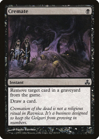 Cremate [Guildpact] | Jomio and Rueliete's Cards and Comics