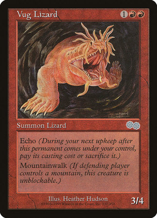 Vug Lizard [Urza's Saga] | Jomio and Rueliete's Cards and Comics