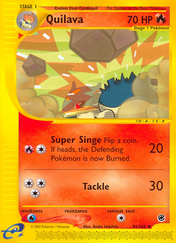 Quilava (91/165) [Expedition: Base Set] | Jomio and Rueliete's Cards and Comics