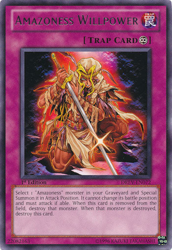 Amazoness Willpower [DREV-EN072] Rare | Jomio and Rueliete's Cards and Comics