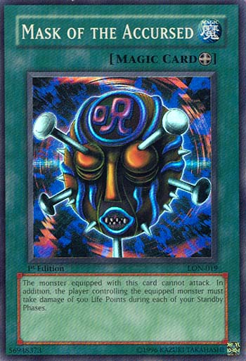 Mask of the Accursed [LON-019] Super Rare | Jomio and Rueliete's Cards and Comics