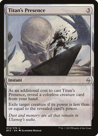 Titan's Presence [Battle for Zendikar] | Jomio and Rueliete's Cards and Comics