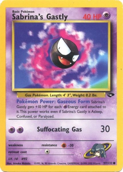 Sabrina's Gastly (97/132) [Gym Challenge Unlimited] | Jomio and Rueliete's Cards and Comics