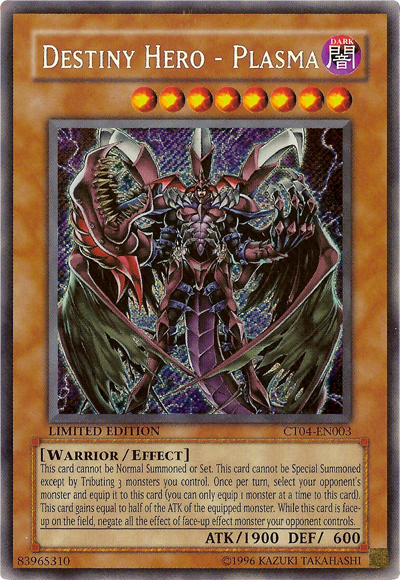 Destiny HERO - Plasma [CT04-EN003] Secret Rare | Jomio and Rueliete's Cards and Comics