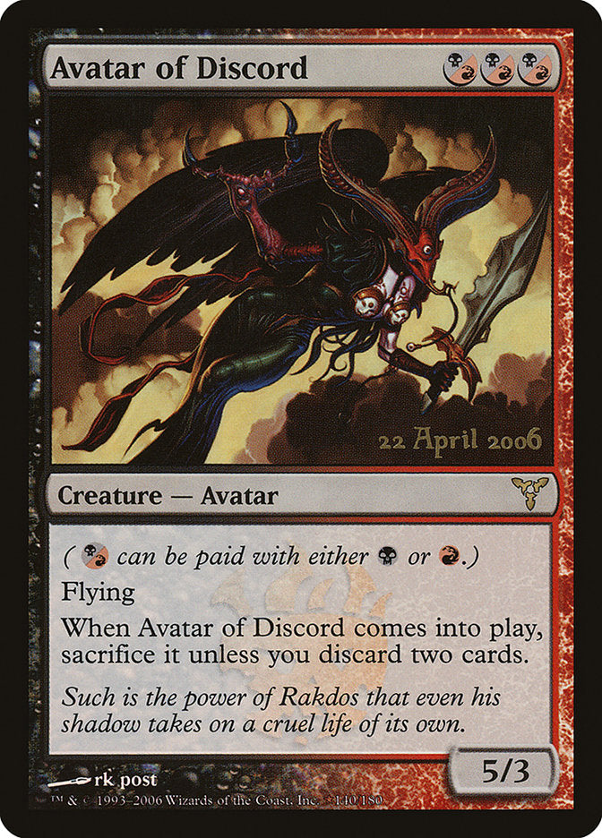 Avatar of Discord [Dissension Promos] | Jomio and Rueliete's Cards and Comics