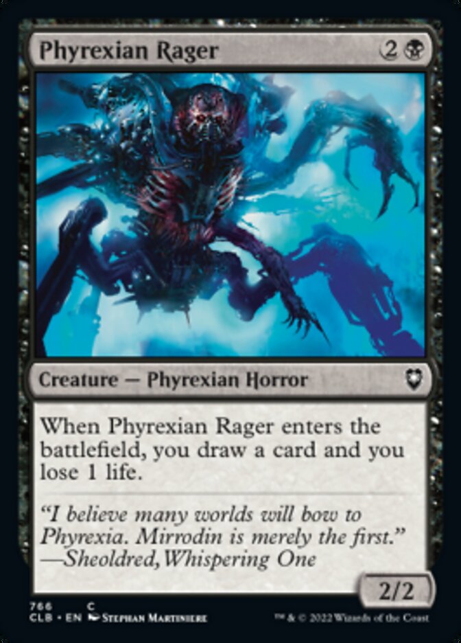 Phyrexian Rager [Commander Legends: Battle for Baldur's Gate] | Jomio and Rueliete's Cards and Comics