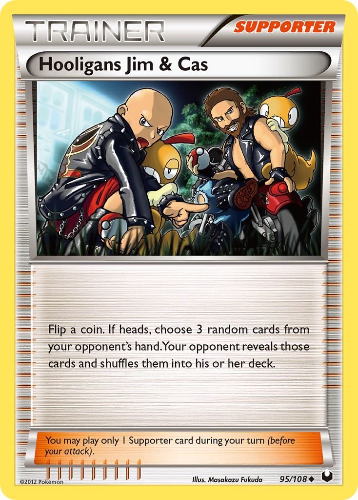 Hooligans Jim & Cas (95/108) [Black & White: Dark Explorers] | Jomio and Rueliete's Cards and Comics