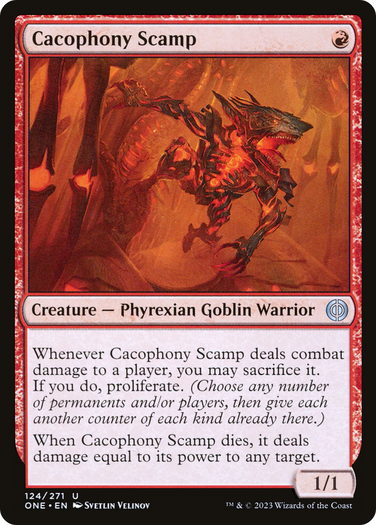 Cacophony Scamp [Phyrexia: All Will Be One] | Jomio and Rueliete's Cards and Comics