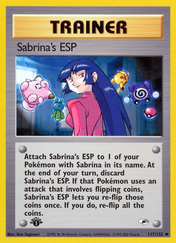 Sabrina's ESP (117/132) [Gym Heroes 1st Edition] | Jomio and Rueliete's Cards and Comics