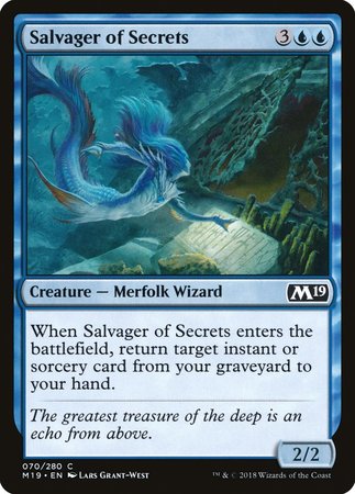 Salvager of Secrets [Core Set 2019] | Jomio and Rueliete's Cards and Comics