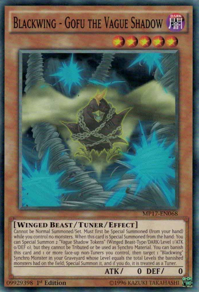 Blackwing - Gofu the Vague Shadow [MP17-EN068] Common | Jomio and Rueliete's Cards and Comics