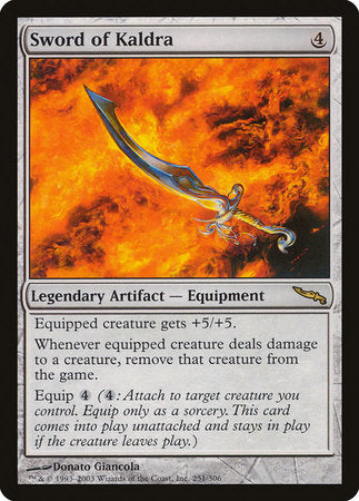 Sword of Kaldra [Mirrodin] | Jomio and Rueliete's Cards and Comics