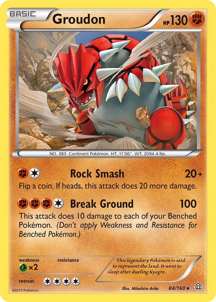 Groudon (84/160) (Theme Deck Exclusive) [XY: Primal Clash] | Jomio and Rueliete's Cards and Comics