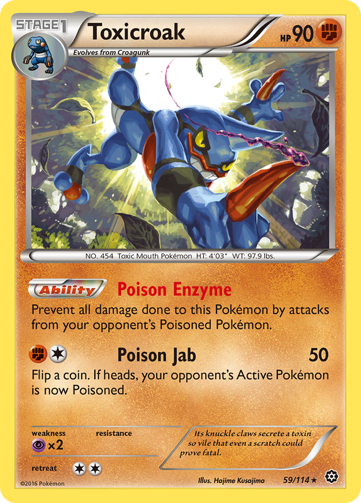 Toxicroak (59/114) [XY: Steam Siege] | Jomio and Rueliete's Cards and Comics