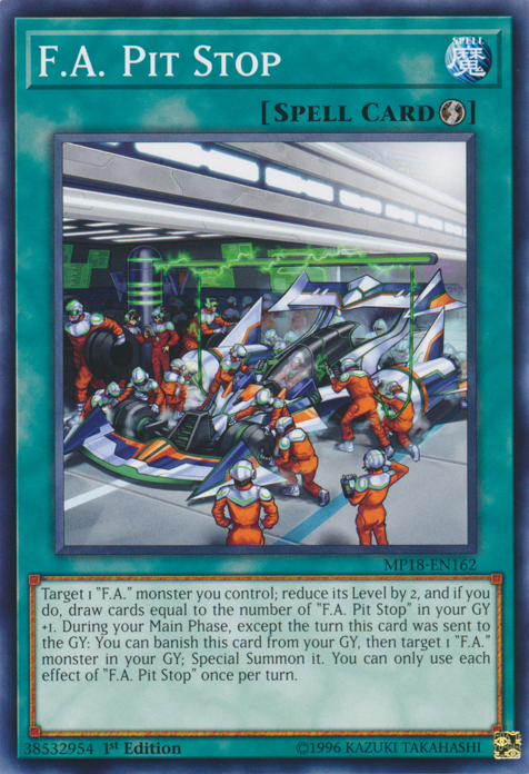 F.A. Pit Stop [MP18-EN162] Common | Jomio and Rueliete's Cards and Comics