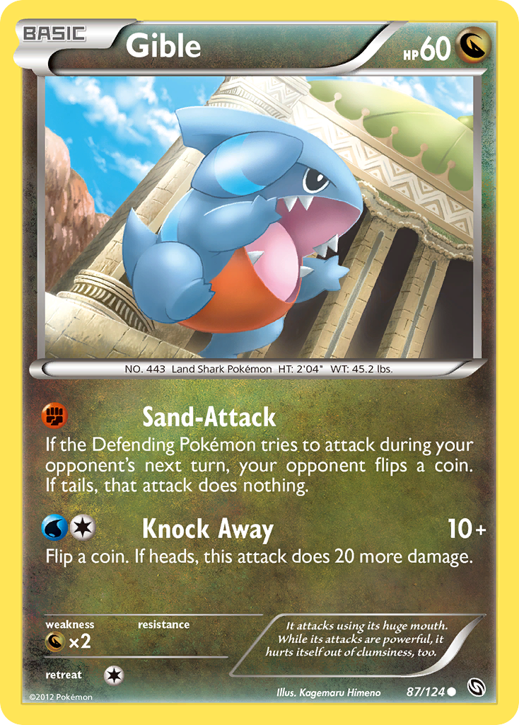 Gible (87/124) [Black & White: Dragons Exalted] | Jomio and Rueliete's Cards and Comics