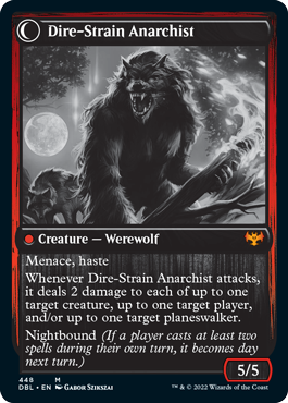 Volatile Arsonist // Dire-Strain Anarchist [Innistrad: Double Feature] | Jomio and Rueliete's Cards and Comics
