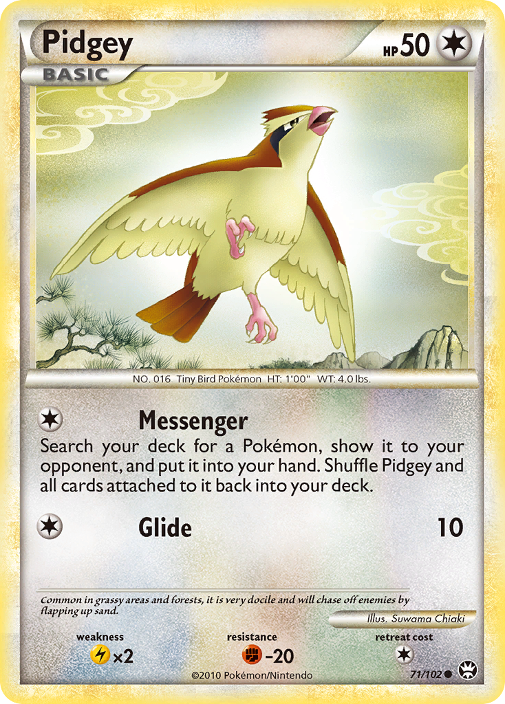 Pidgey (71/102) [HeartGold & SoulSilver: Triumphant] | Jomio and Rueliete's Cards and Comics