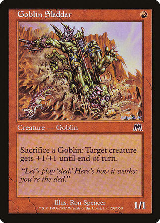 Goblin Sledder [Onslaught] | Jomio and Rueliete's Cards and Comics