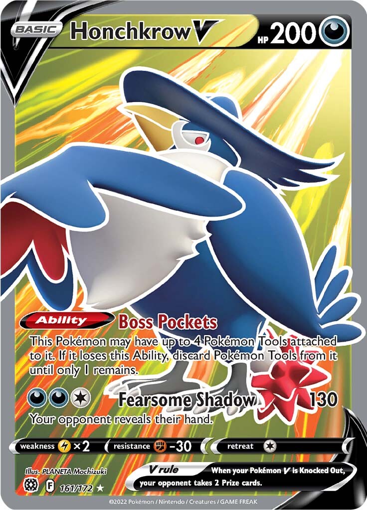 Honchkrow V (161/172) [Sword & Shield: Brilliant Stars] | Jomio and Rueliete's Cards and Comics