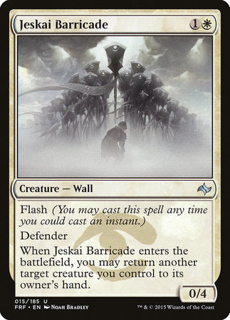 Jeskai Barricade [Fate Reforged] | Jomio and Rueliete's Cards and Comics