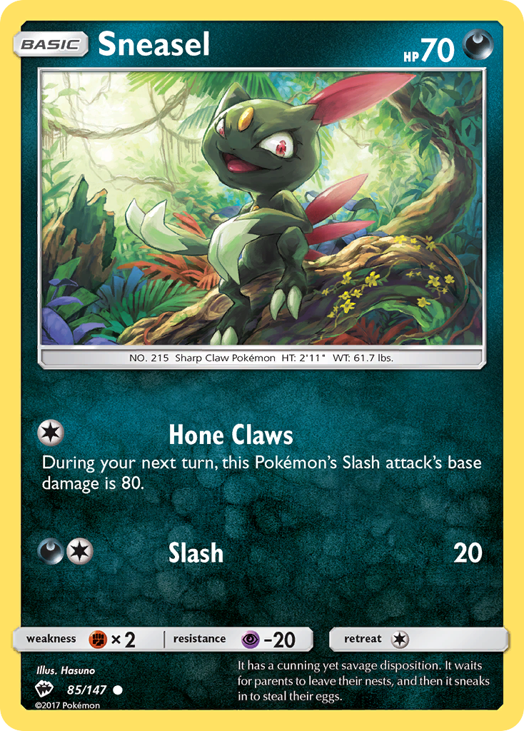 Sneasel (85/147) [Sun & Moon: Burning Shadows] | Jomio and Rueliete's Cards and Comics