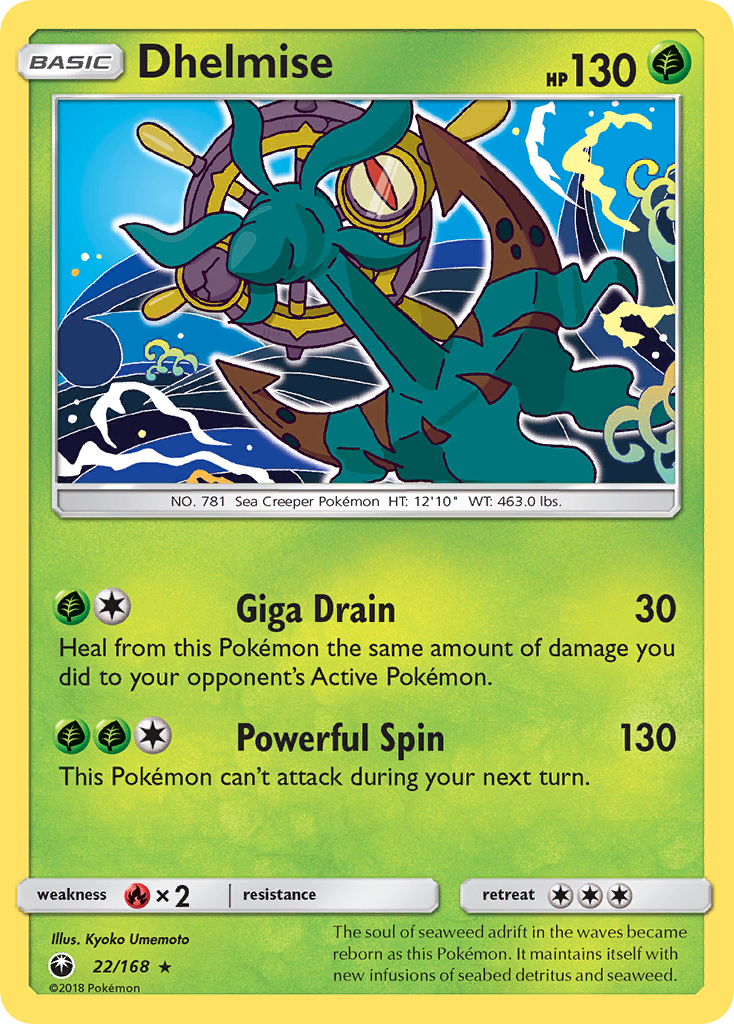 Dhelmise (22/168) [Sun & Moon: Celestial Storm] | Jomio and Rueliete's Cards and Comics