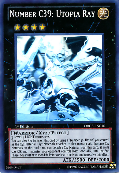 Number C39: Utopia Ray [ORCS-EN040] Ghost Rare | Jomio and Rueliete's Cards and Comics