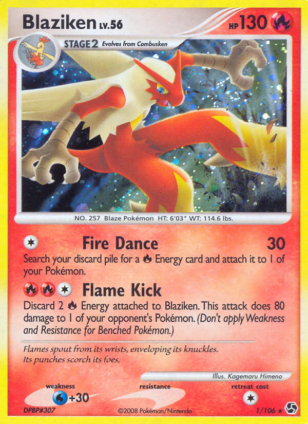 Blaziken (1/106) [Diamond & Pearl: Great Encounters] | Jomio and Rueliete's Cards and Comics