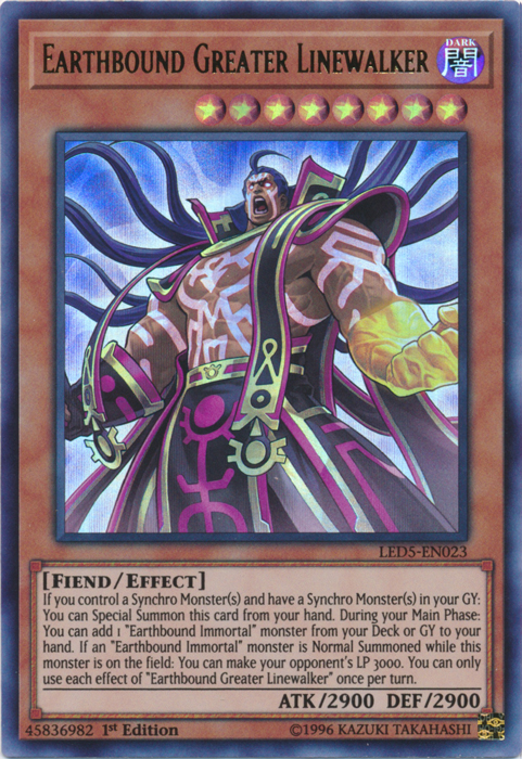 Earthbound Greater Linewalker [LED5-EN023] Ultra Rare | Jomio and Rueliete's Cards and Comics