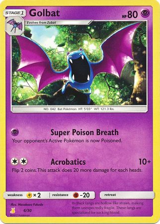 Golbat (6/30) [Sun & Moon: Trainer Kit - Alolan Raichu] | Jomio and Rueliete's Cards and Comics